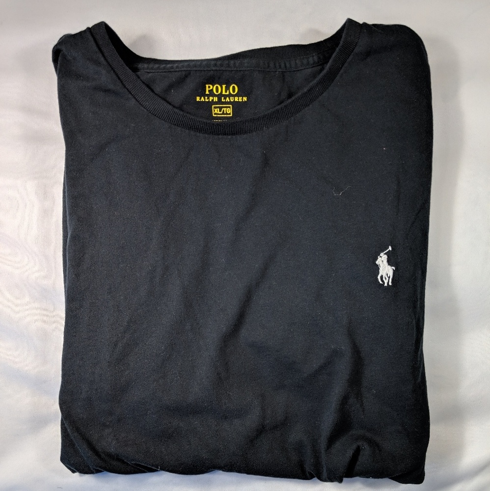 Mens Polo Ralph Lauren 💯 Cotton Black T-shirt Xl
